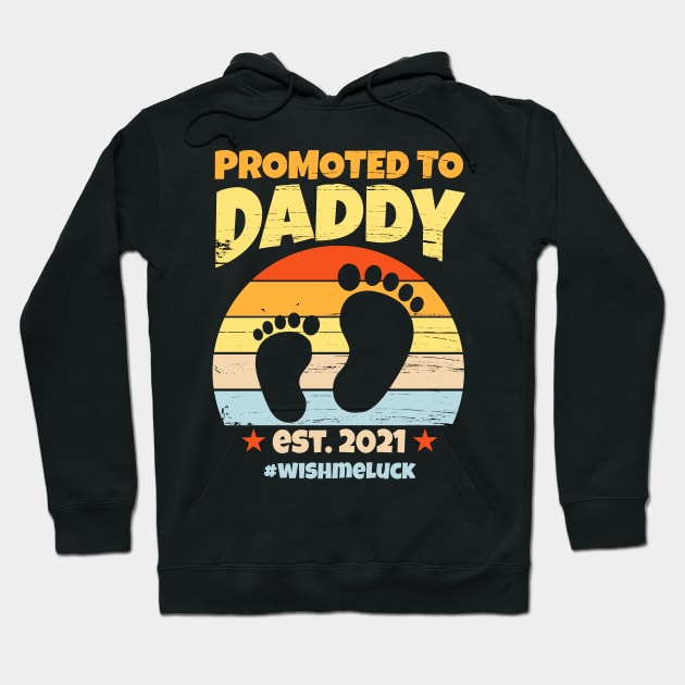 Vintage Promoted to Daddy est. 2021 Hoodie by ArtedPool